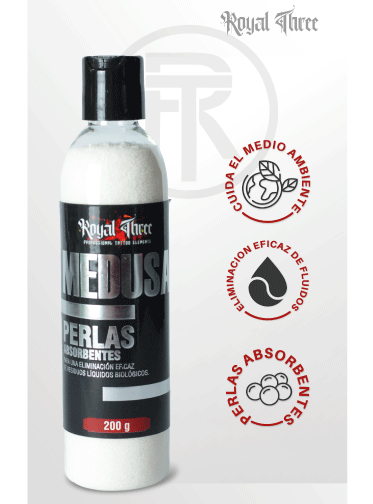 Royal Three | Solidificador de Liquidos Medusa - Perlas Absorbentes 200gr