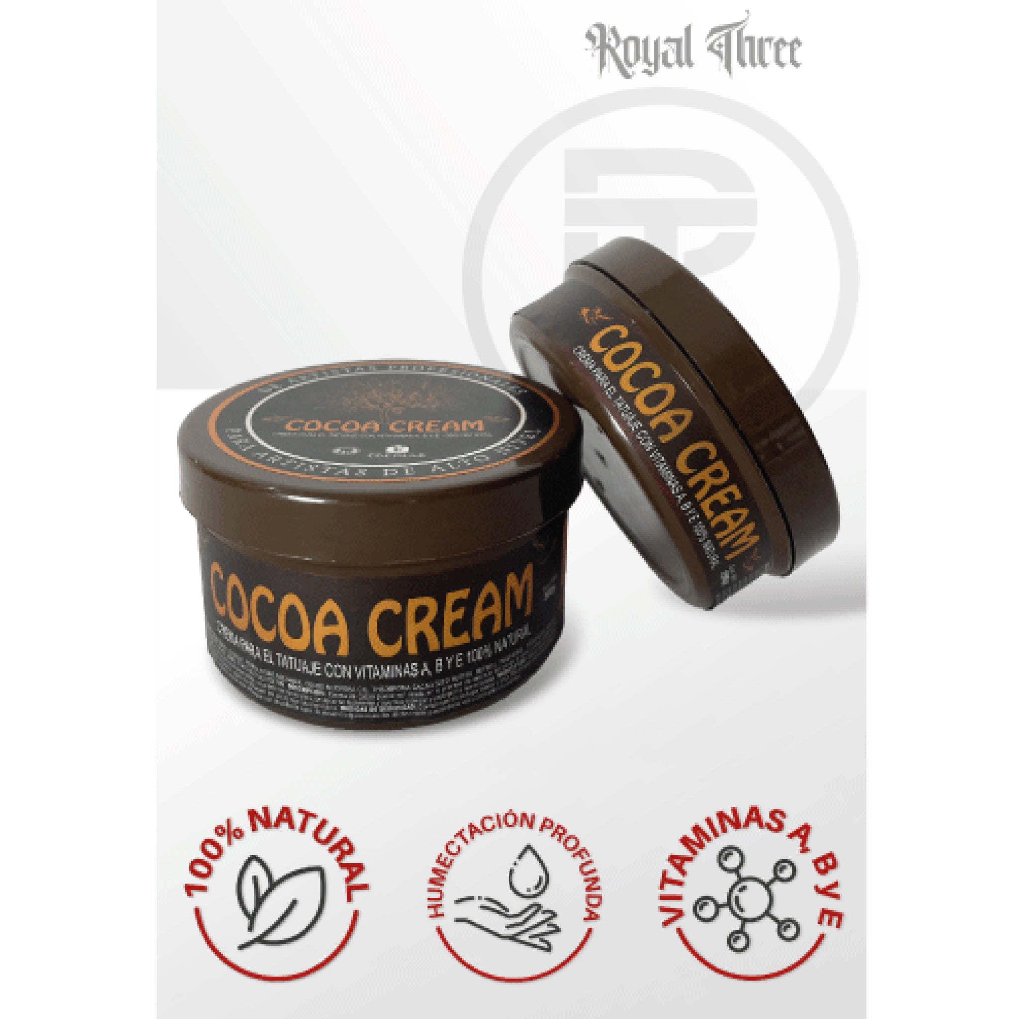 Royal Three | Cocoa Cream — Crema para Tatuar